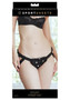 Vibrating Black Velvet Strap On