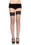 Lace Top Fence Net Thigh Highs - One Size - Black