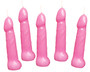 Bachelorette Pecker Party Pink Candles 5pk
