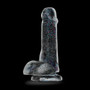 Naturally Yours - 6 Inch Glitter Cock - Sparkling Clear