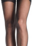 Sheer Thigh Highs - Queen Size - Black