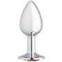 Cloud 9 Novelties Gems Silver Chromed Anal Plug - Medium