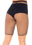 Industrial Fishnet Biker Shorts - One Size - Black
