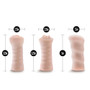 M for Men - 3-Pack Self-Lubricating Vibrating Stroker Sleeve Kit - Vanilla