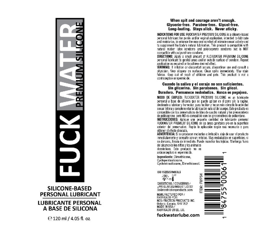 Fuck Water Premium Silicone Lubricant - 4 Fl. Oz.