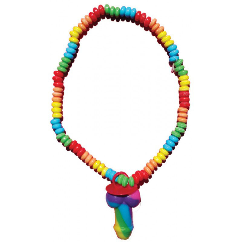 Rainbow Pecker Candy Necklace