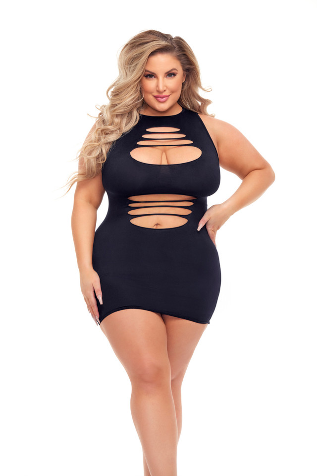 Can't Commit Dress - Queen Size - Black