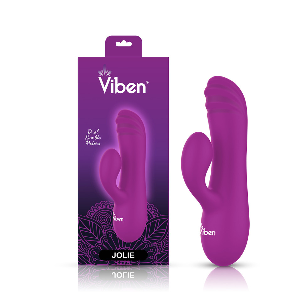 Jolie Mini Pleasure Ridges Rabbit Vibe - Berry