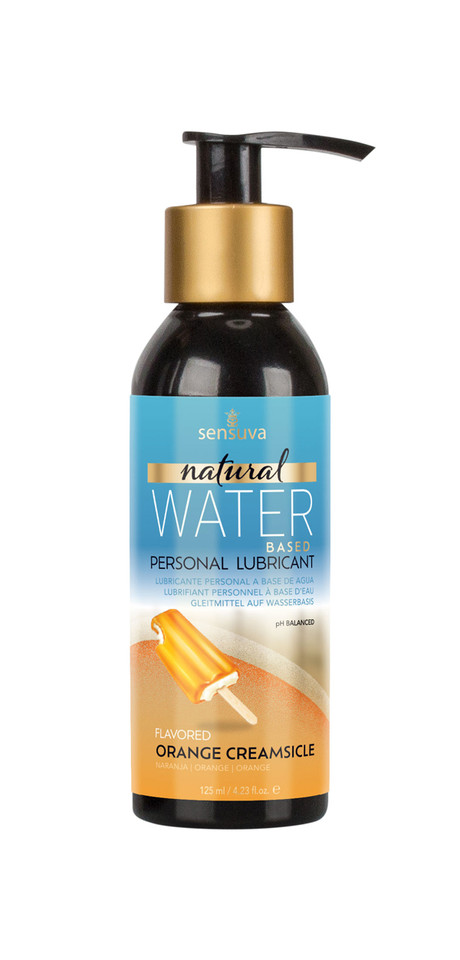 Natural Water-Based Personal Lubricant - Orange Creamsicle 4 Fl. Oz. (125ml) Bottle
