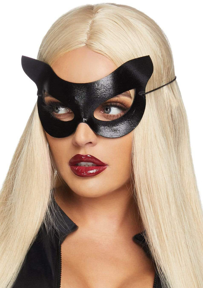 Vinyl Cat Mask - Os - Black