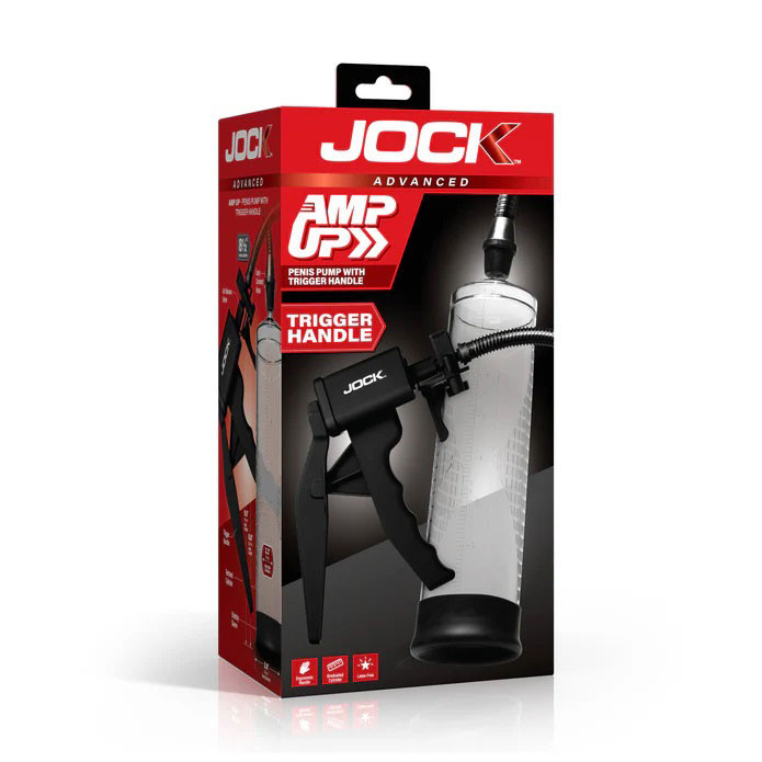 Amp Up Penis Pump With Trigger Handle - Clear