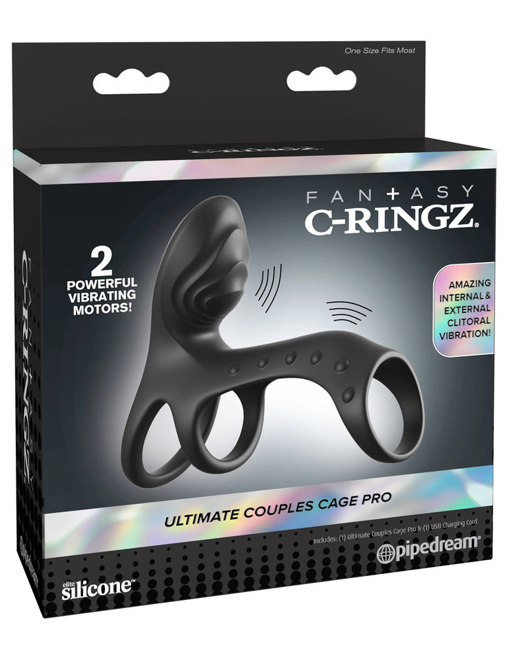 Fantasy C-Ringz Ultimate Couples Cage Pro - Black
