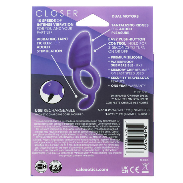 Closer Intimate Rechargeable Ring Passion - Purple