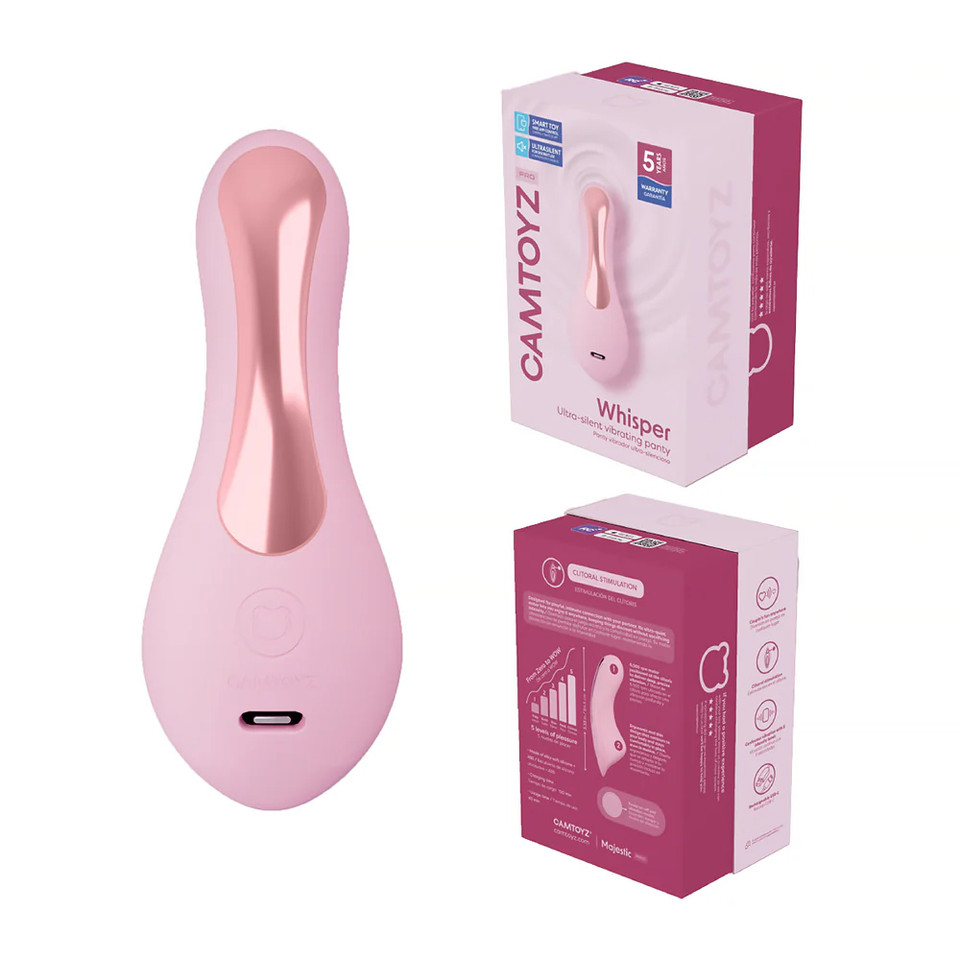 Whisper Camtoyz Ulta Silent Vibrating Panty with App - Pink