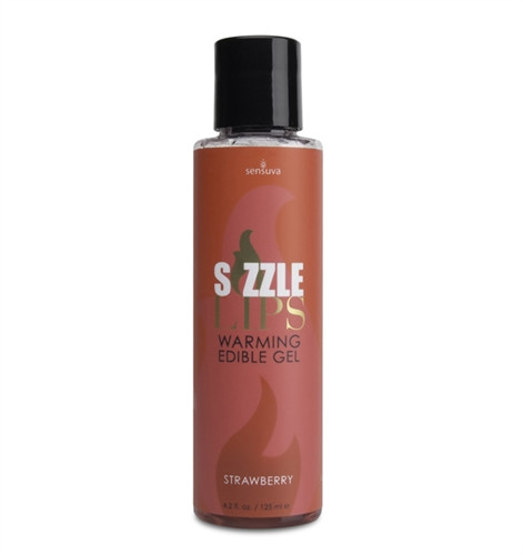 Sizzle Lips Warming Edible Gel - Strawberry - 4.2 Oz.