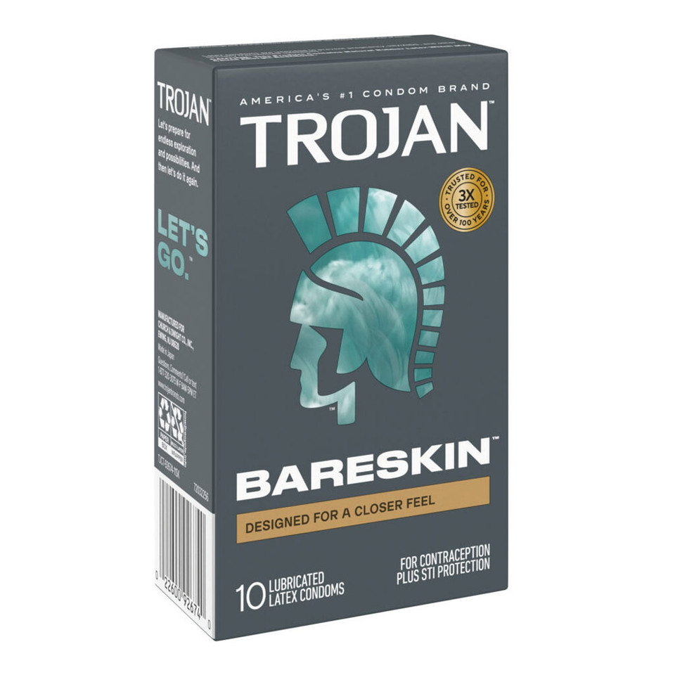 Trojan Sensitivity Bareskin Lubricated Condoms - 10 Pack