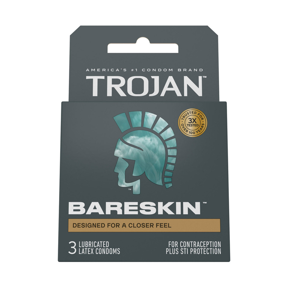 Trojan Sensitivity Bareskin Lubricated Condoms - 3 Pack
