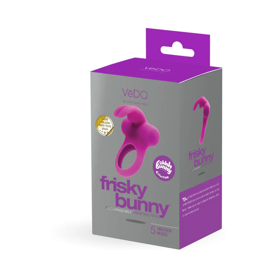 Frisky Bunny Vibrating Ring Perfectly Purple