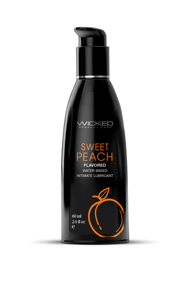 Aqua Sweet Peach Flavored Water Based Intimate Lubricant - 2 Fl. Oz.