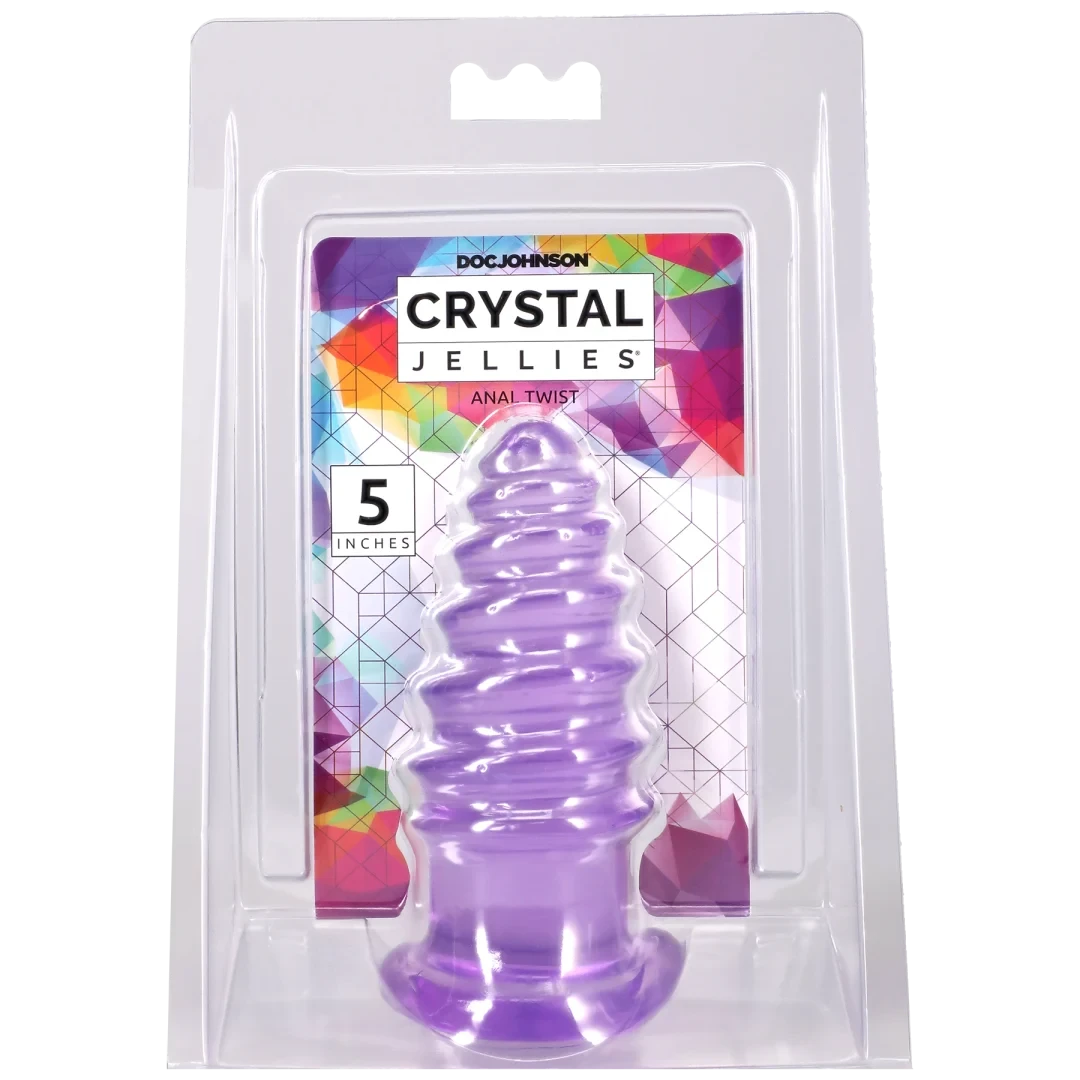 Crystal Jellies - Anal Twist - 5 Inch Purple