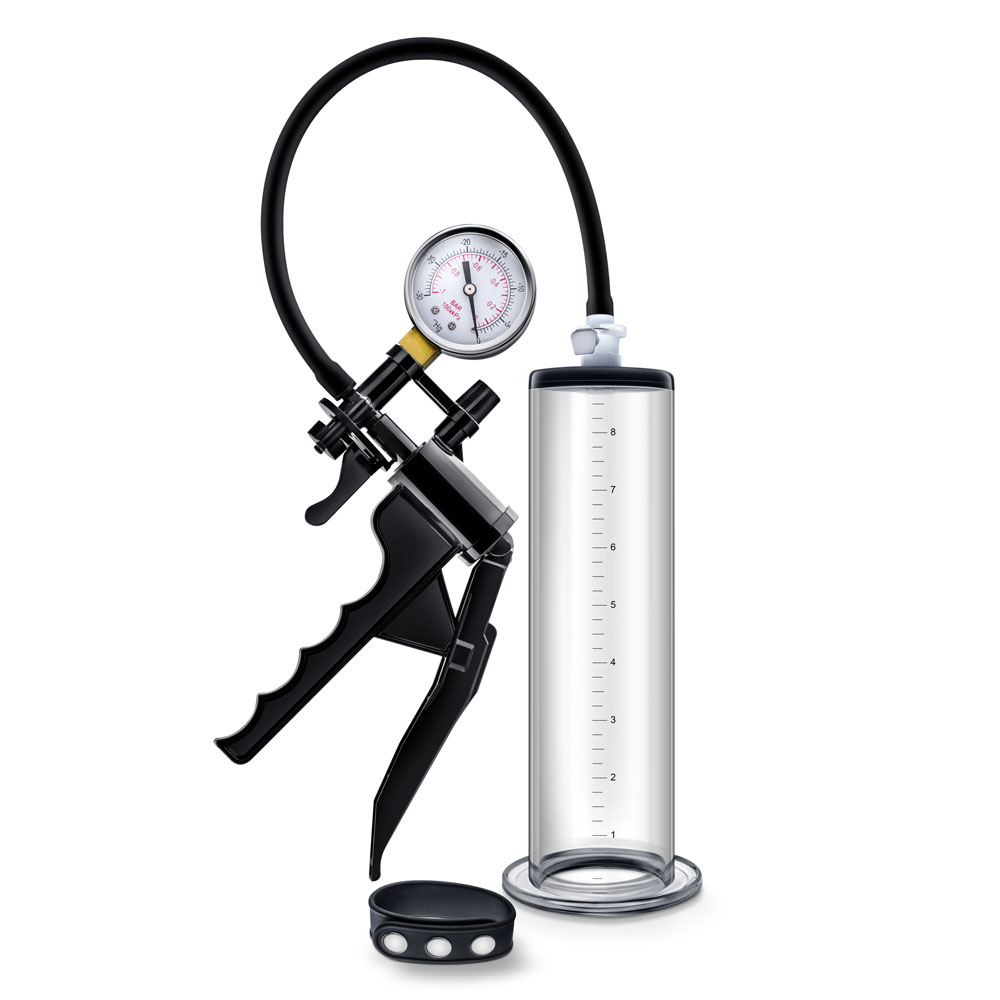 Performance - Vx8 Premium Penis Pump System With Silicone Cock Strap - Clear