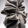 Tuhil Threads Large Taupe Royal Micro Satin Scrunchie. Luxurious large satin hair tie for a gentle, stylish hold. Shop Tuhil Threads hair accessories.