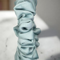 Tuhil Threads Small Mint Green Royal Micro Satin Scrunchie. Luxurious small satin hair tie for a gentle, stylish hold. Shop Tuhil Threads hair accessories