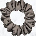 Taupe Satin Scrunchie - Small