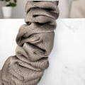 Tuhil Threads X-Small Taupe Royal Micro Satin Scrunchie. Luxurious extra small satin hair tie for a gentle, stylish hold. Shop Tuhil Threads hair accessories