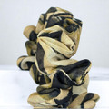 Tuhil Threads Small Earth Tone Abstract Animal Print Chiffon Scrunchie. Shop Tuhil Threads hair accessories.