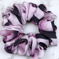 Pink Floral Scrunchie - Silky Satin Charmeuse (John Kaldor)
