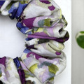 Tuhil Threads Medium Vibrant Abstract Print John Louden Cotton Scrunchie. Shop Tuhil Threads hair accessories.
