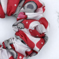 Tuhil Threads Medium Red, White & Grey Koala Print Polycotton Scrunchie. Shop Tuhil Threads hair accessories.