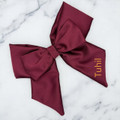 Burgundy Double Layer Sailor Bow - Royal Micro Satin (Customisation Available)