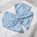 Personalised Sky Blue Single Layer Royal Micro Satin Sailor Bow. Shop at Tuhil Threads
