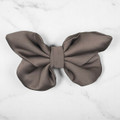 Taupe Small Royal Micro Satin Butterfly Bow
