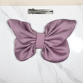 Tuhil Threads small lilac Royal Micro Satin butterfly bow  showcasing its classic colour and elegant shape. Shop Tuhil Threads hair accessories.