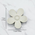 Cream flower plastic hair claw clip 7.5cm - Tuhil Threads Cream flower plastic hair claw clip 7.5cm - Tuhil Threads