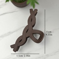 Dark brown twisted plastic claw hair clip 11cm - Tuhil Threads Dark brown twisted plastic claw hair clip 11cm - Tuhil Threads