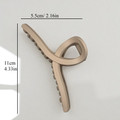 Light cream twisted plastic claw hair clip 11cm - Tuhil Threads Light cream twisted plastic claw hair clip 11cm - Tuhil Threads