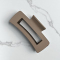 Taupe Rectangular Open-Frame Claw Clip-10.5cm Taupe Rectangular Open-Frame Claw Clip-10.5cm