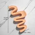 Coral Peach wavy zig-zag plastic claw hair clip 10.5cm - Tuhil Threads