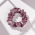 Red Wine Abstract Chiffon Scrunchie. Shop at Tuhil Threads.