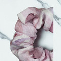 Rosewater Swirl Viscose Scrunchie. Shop at Tuhil Threads.