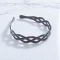 Black Woven Plastic Headband (2cm Wide)