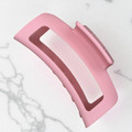 Matte Pale Pink Rectangle Claw Clip - 9cm Matte Pale Pink Rectangle Claw Clip - 9cm