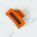 Matte Orange Rectangle Claw Clip - 4cm Matte Orange Rectangle Claw Clip - 4cm
