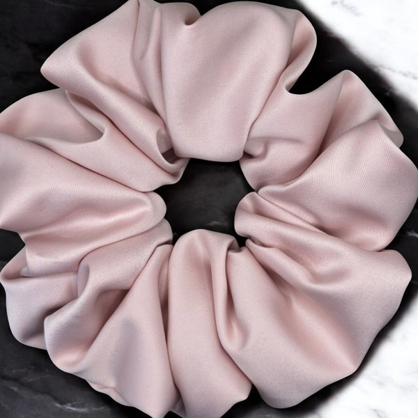 Soft Pink Satin Scrunchie - X- Large Soft Pink Satin Scrunchie - X- Large