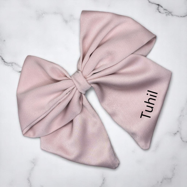 Soft Pink Single Layer Sailor Bow - Royal Micro Satin (Customisation Available) Soft Pink Single Layer Sailor Bow - Royal Micro Satin (Customisation Available)