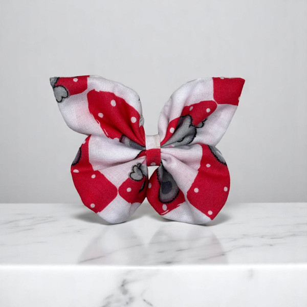 Sweetheart Teddy & Dots Small Polycotton Butterfly Bow Sweetheart Teddy & Dots Small Polycotton Butterfly Bow